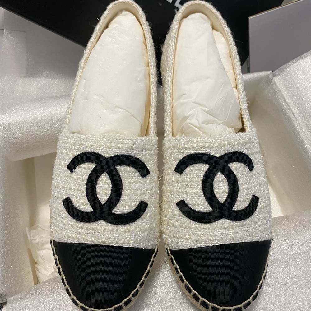 Chanel tweed espadrilles